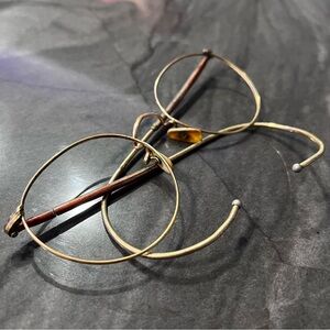 Algha 12K Vintage Gold Filled Eyeglass Frames Unisex